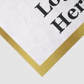 Zakelijk Goud en Wit Elegant Uw Logo Hier Tissuepapier (Detail)