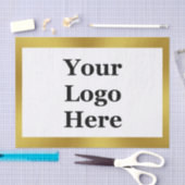 Zakelijk Goud en Wit Elegant Uw Logo Hier Tissuepapier (Craft)