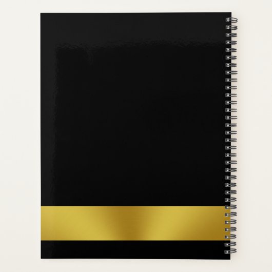 Zakelijk Goud en Zwarte Naam Afspraakboek Planner (Achterkant)