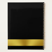Zakelijk Goud en Zwarte Naam Logo Afsprakenboek Planner (Achterkant)