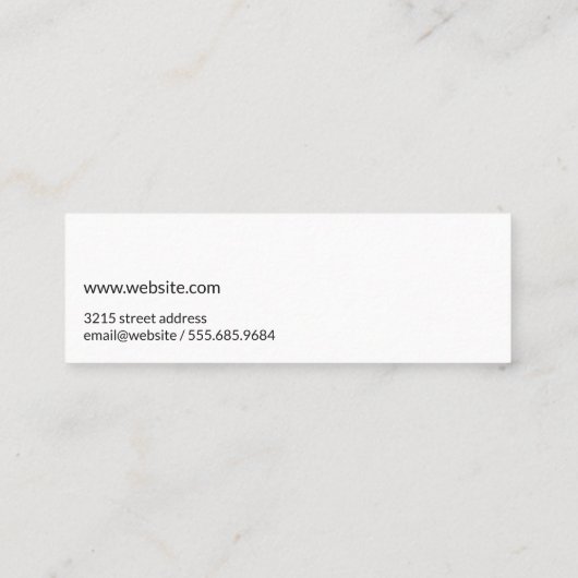 Zakelijk goud geborsteld mini visitekaartje (Achterkant)