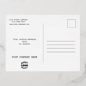 Zakelijk goud, luxe, elegante agenda folie uitnodiging briefkaart (Achterkant)