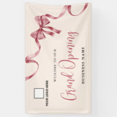 Zakelijk grand opening lint logo welkomstbanner spandoek (Verticaal)