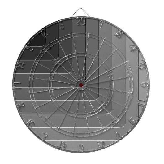 Zakelijk grijs monochroom dartbord (Voorkant)
