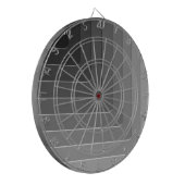 Zakelijk grijs monochroom dartbord (Voorkant Links)