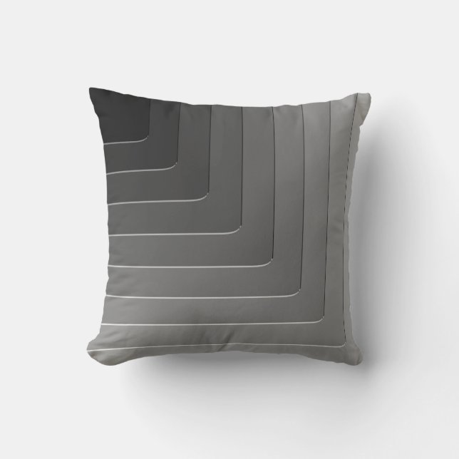 Zakelijk grijs monochroom kussen (Voorkant)