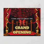 Zakelijk groot rood gordijn VIP rood tapijt Aankondigingskaart (Voorkant)