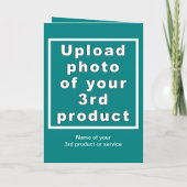 Zakelijk Halloween Blauwgroen Groen Gevouwen Wensk Kaart (Achterkant)