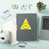 Zakelijk Halloween Geel Driehoek Vinyl Sticker (iPad Cover)