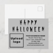 Zakelijk Halloween Grey Holiday Briefkaart (Voorkant / Achterkant)
