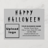 Zakelijk Halloween Grey Holiday Briefkaart (Voorkant)