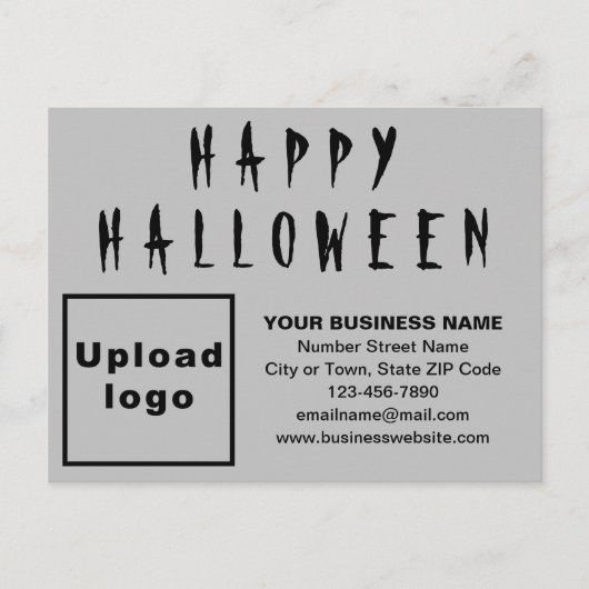 Zakelijk Halloween Grey Holiday Briefkaart (Voorkant)