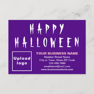 Zakelijk Halloween Kleine Paarse Flat Wenskaart Kaart