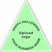 Zakelijk Halloween Licht Groen Driehoek Vinyl Sticker (Voorkant)