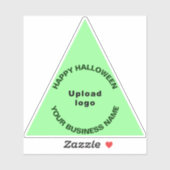 Zakelijk Halloween Licht Groen Driehoek Vinyl Sticker (Vel)