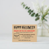 Zakelijk Halloween Lichtbruin Korting Kaart (Staand voorkant)