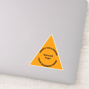Zakelijk Halloween Oranje Kleur Driehoek Vinyl Sticker