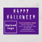 Zakelijk Halloween Paars Holiday Briefkaart (Voorkant)