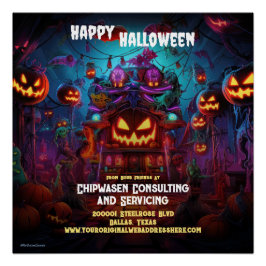 Zakelijk Halloween Party Sale Promotioneel Poster