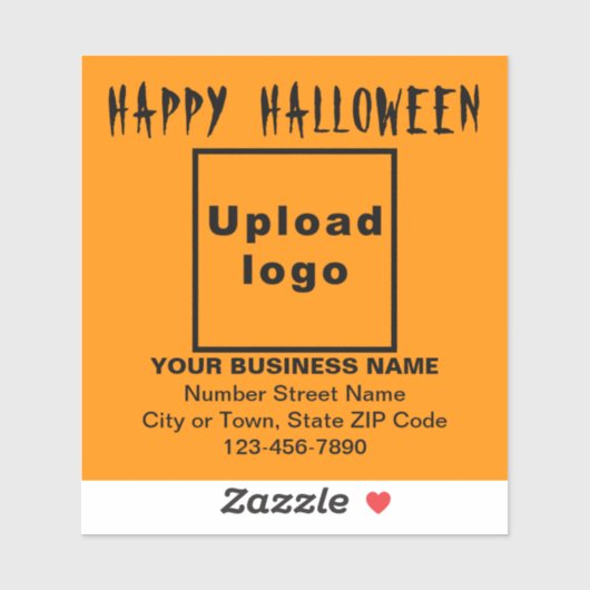 Zakelijk Halloween Sinaasappel Kleur Vierkant Viny Sticker (Vel)