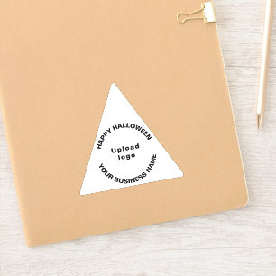 Zakelijk Halloween Witte Driehoek Vinyl Sticker