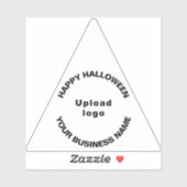 Zakelijk Halloween Witte Driehoek Vinyl Sticker (Vel)