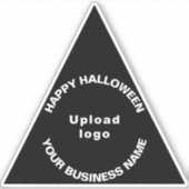 Zakelijk Halloween Zwart Driehoek Vinyl Sticker (Voorkant)