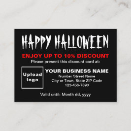 Zakelijk Halloween Zwart Korting Kaart