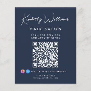 Zakelijk handtekening script QR-code promotioneel Flyer