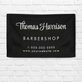 Zakelijk Handtekening Script Zwart Promotie Spandoek