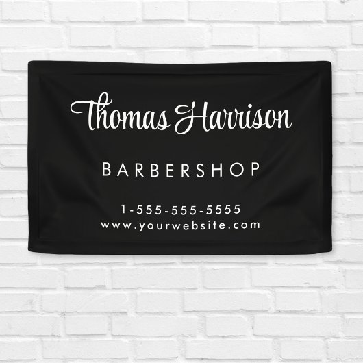 Zakelijk Handtekening Script Zwart Promotie Spandoek