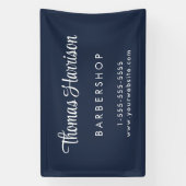 Zakelijk handtekeningscript Blue Promotional Spandoek (Verticaal)