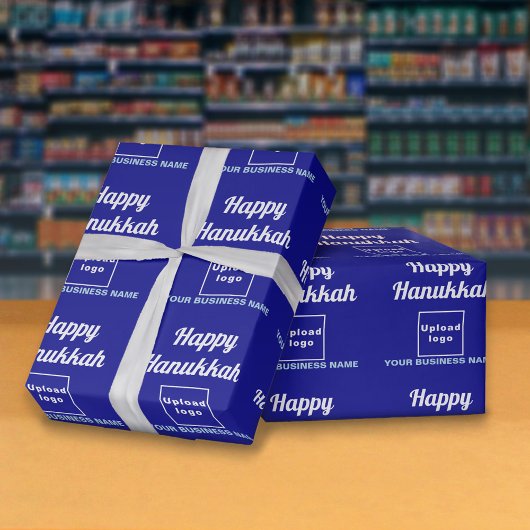 Zakelijk Hanukka Blauw Inpakpapier