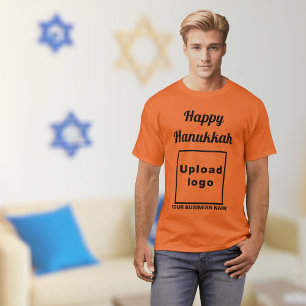 Zakelijk Hanukkah Groet op Oranje Kleur T-Shirt