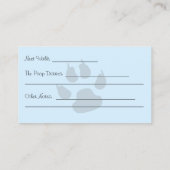 Zakelijk honden uitlaatservice visitekaartje (Achterkant)