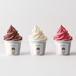 Zakelijk Ice Cream Cone Verpakkingslabel Vierkante Sticker