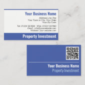 Zakelijk investerings-QR-code visitekaartje (Voorkant / Achterkant)