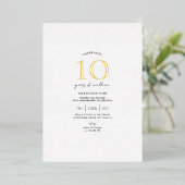 Zakelijk Jubileum Celebration Elegant Chic Folie Uitnodiging (Staand Voorkant)