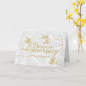 Zakelijk Jubileum Custom Year Elegant Congrats Kaart (Gele Bloem)