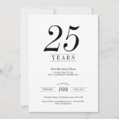 Zakelijk Jubileum Feest Minimalistisch Logo Kaart (Voorkant)