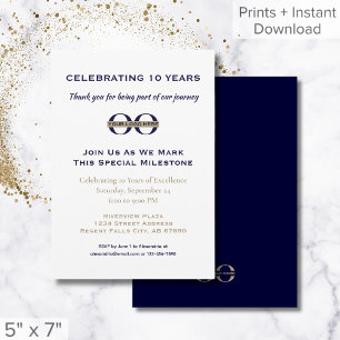 Zakelijk Jubileum Uitnodiging met Custom Logo