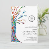 Zakelijk jubileumfeest kaart (Staand voorkant)