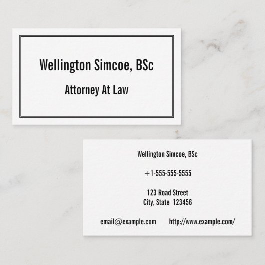 Zakelijk, juridisch professioneel Visitekaartje (Voorkant / Achterkant)