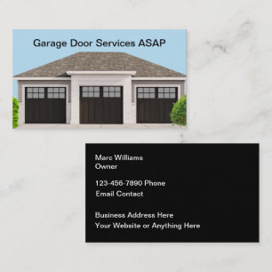 Zakelijk kaartontwerp voor luxe garagedeuren visitekaartje