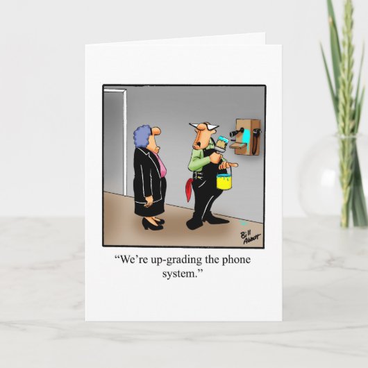 Zakelijk kantoor Humor Blank Wenskaart Kaart (Voorkant)