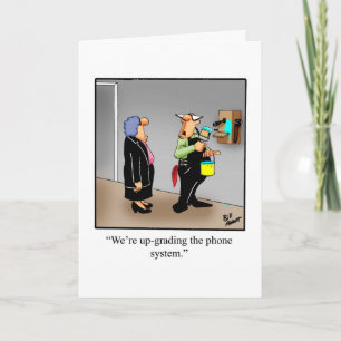 Zakelijk kantoor Humor Blank Wenskaart Kaart