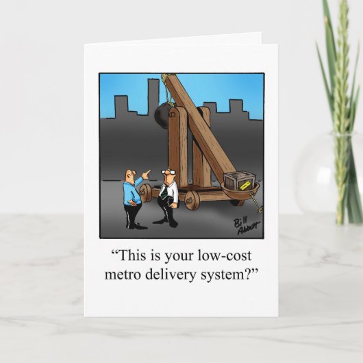 Zakelijk kantoor Humor Blank Wenskaart Kaart (Voorkant)