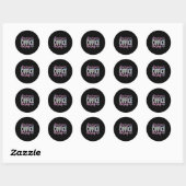 Zakelijk kantoorbeheerder Grappig front Teamwerk R Ronde Sticker (Vel)