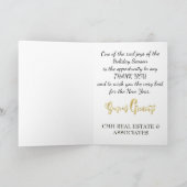 Zakelijk Kerst Kaart Goud (Binnen)