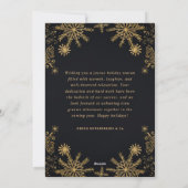 Zakelijk Kerst Modern Business Zwart en Goud Feestdagenkaart (Achterkant)